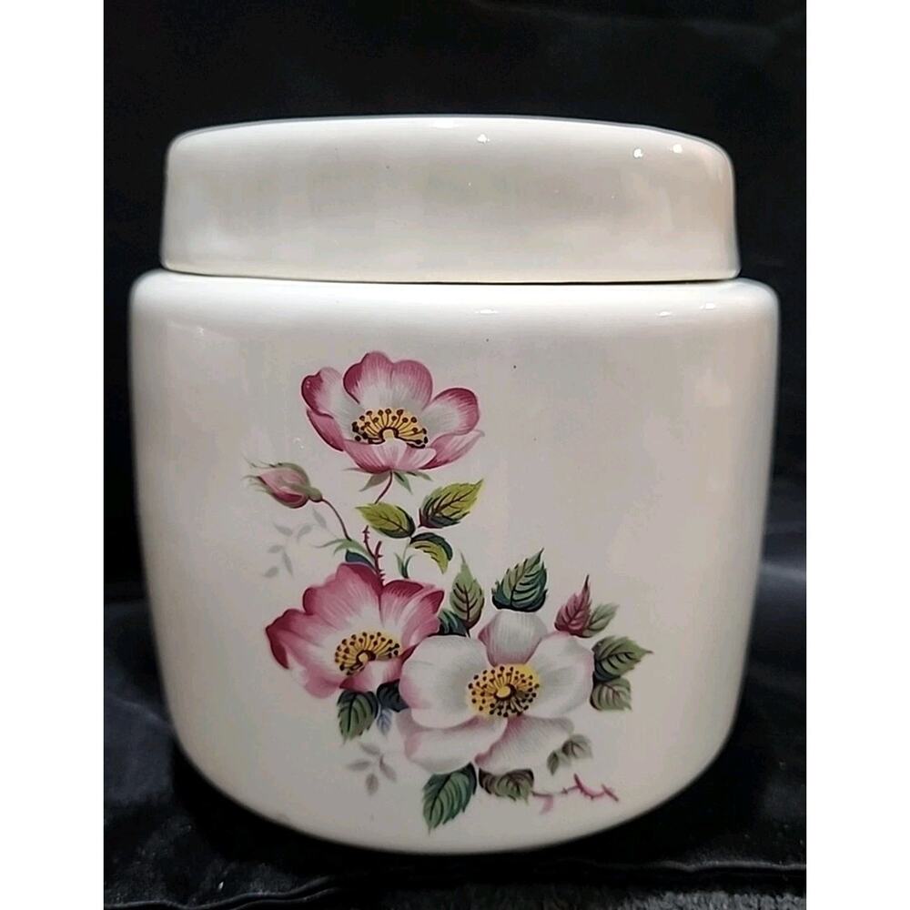 House of Webster Briar Rose HWE1 Ceramic Cylindrical Canister & Lid Ginger Jar